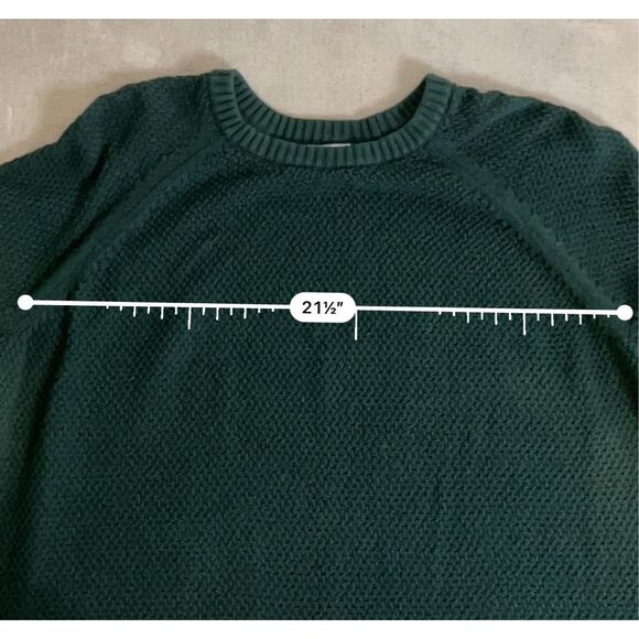 Old Navy 100% Cotton Dark Green Knit Sweater 2X - Picture 6 of 8